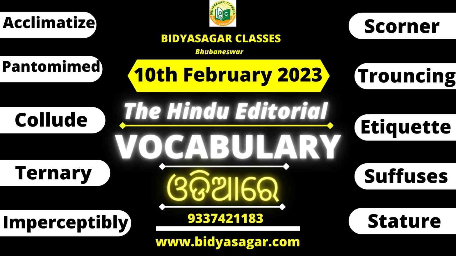 The Hindu Editorial Vocabulary of 10th February 2023