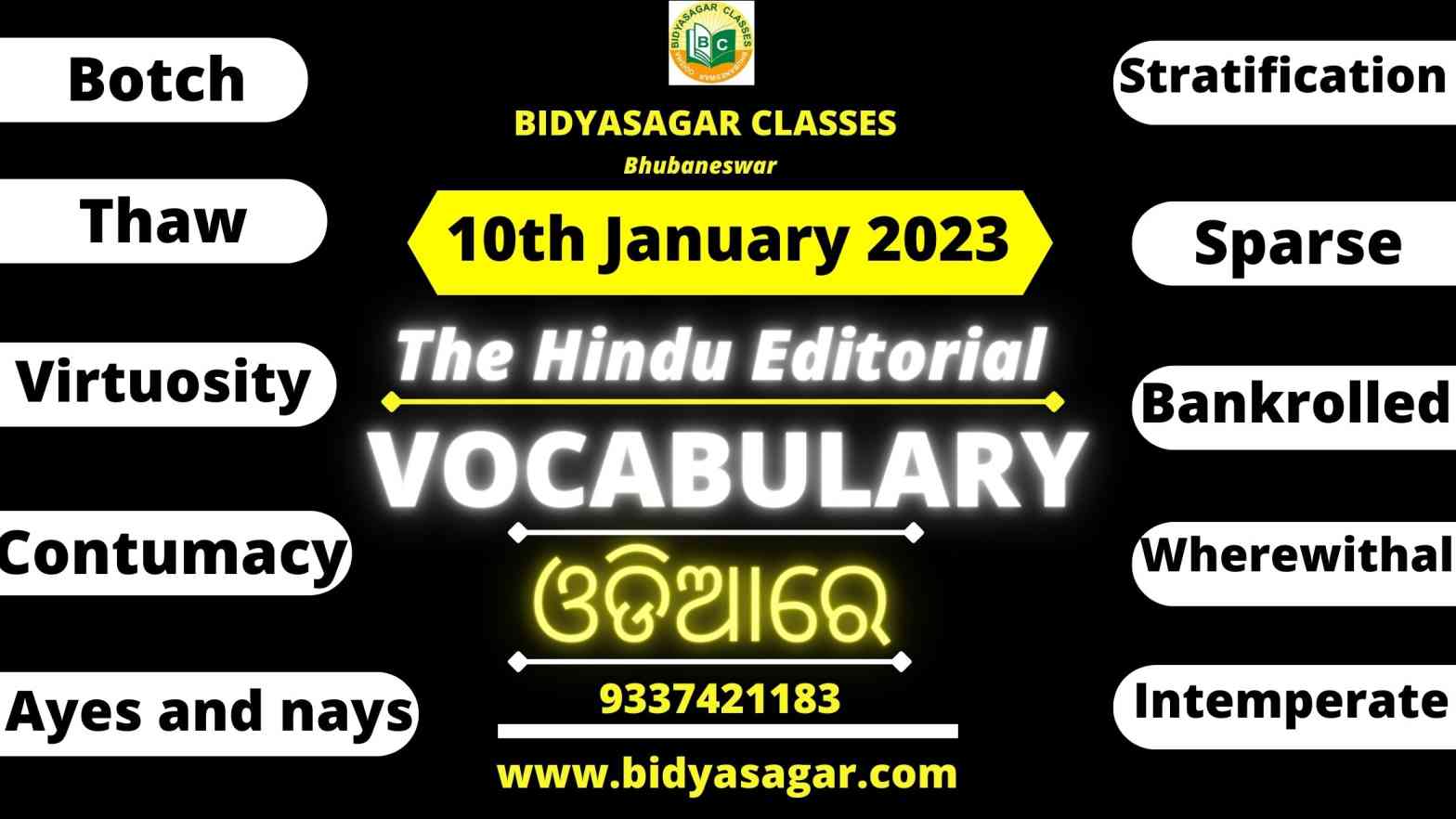 The Hindu Editorial Vocabulary of 10th January 2023