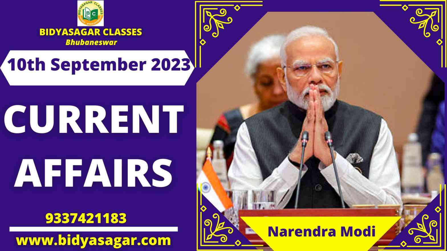 Today's Headlines : 10th September Current Affairs 2023