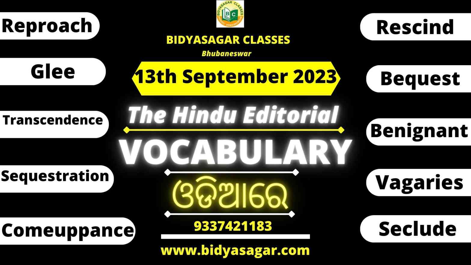 The Hindu Editorial Vocabulary of 13th September 2023