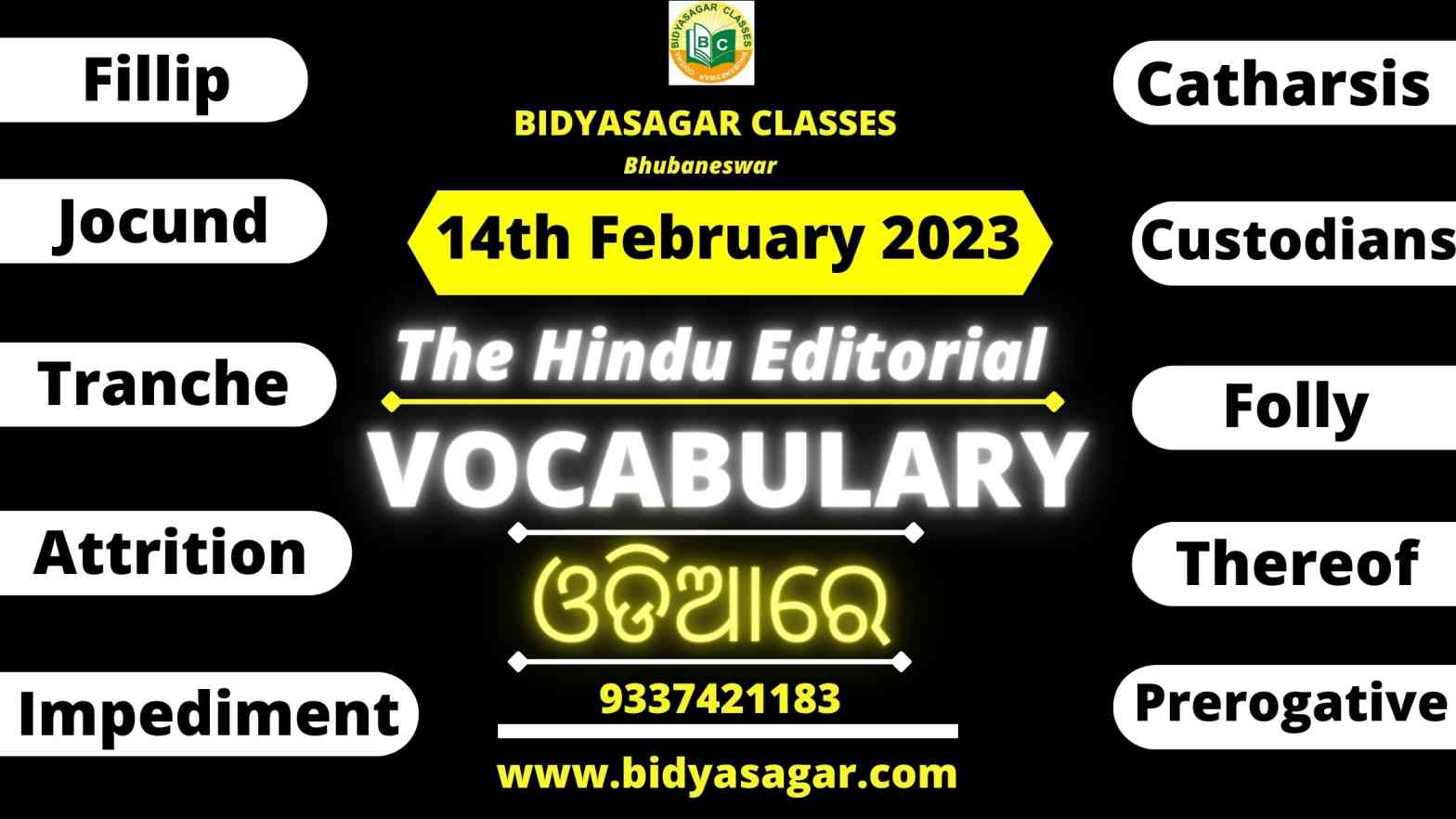 The Hindu Editorial Vocabulary of 14th February 2023