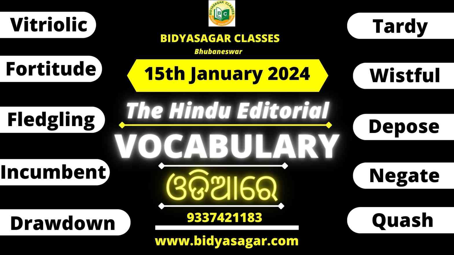 The Hindu Editorial Vocabulary of 15th January 2024