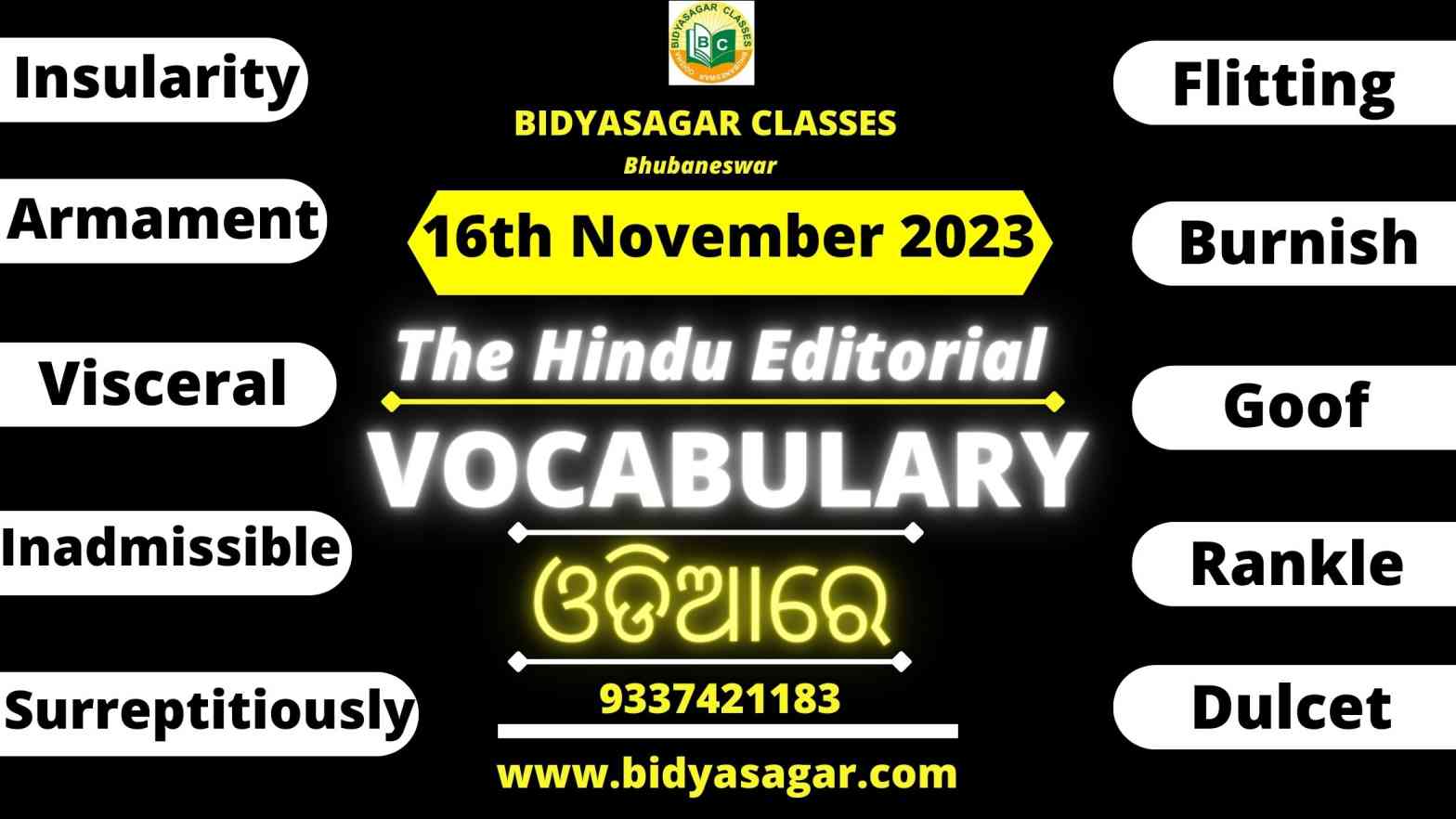 The Hindu Editorial Vocabulary of 16th November 2023