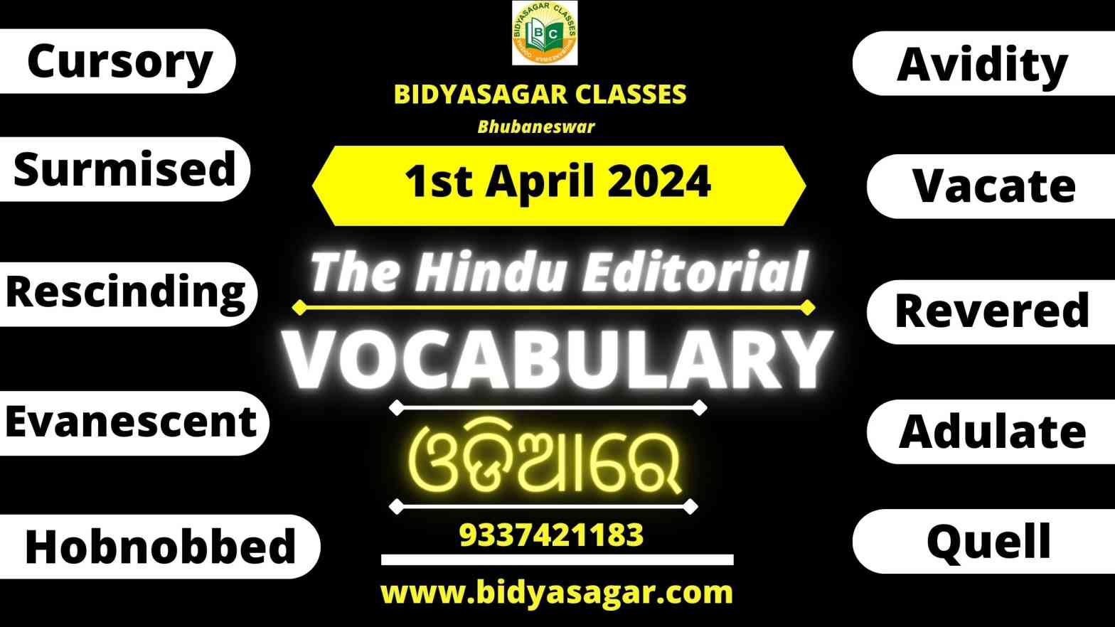 The Hindu Editorial Vocabulary of 1st April 2024