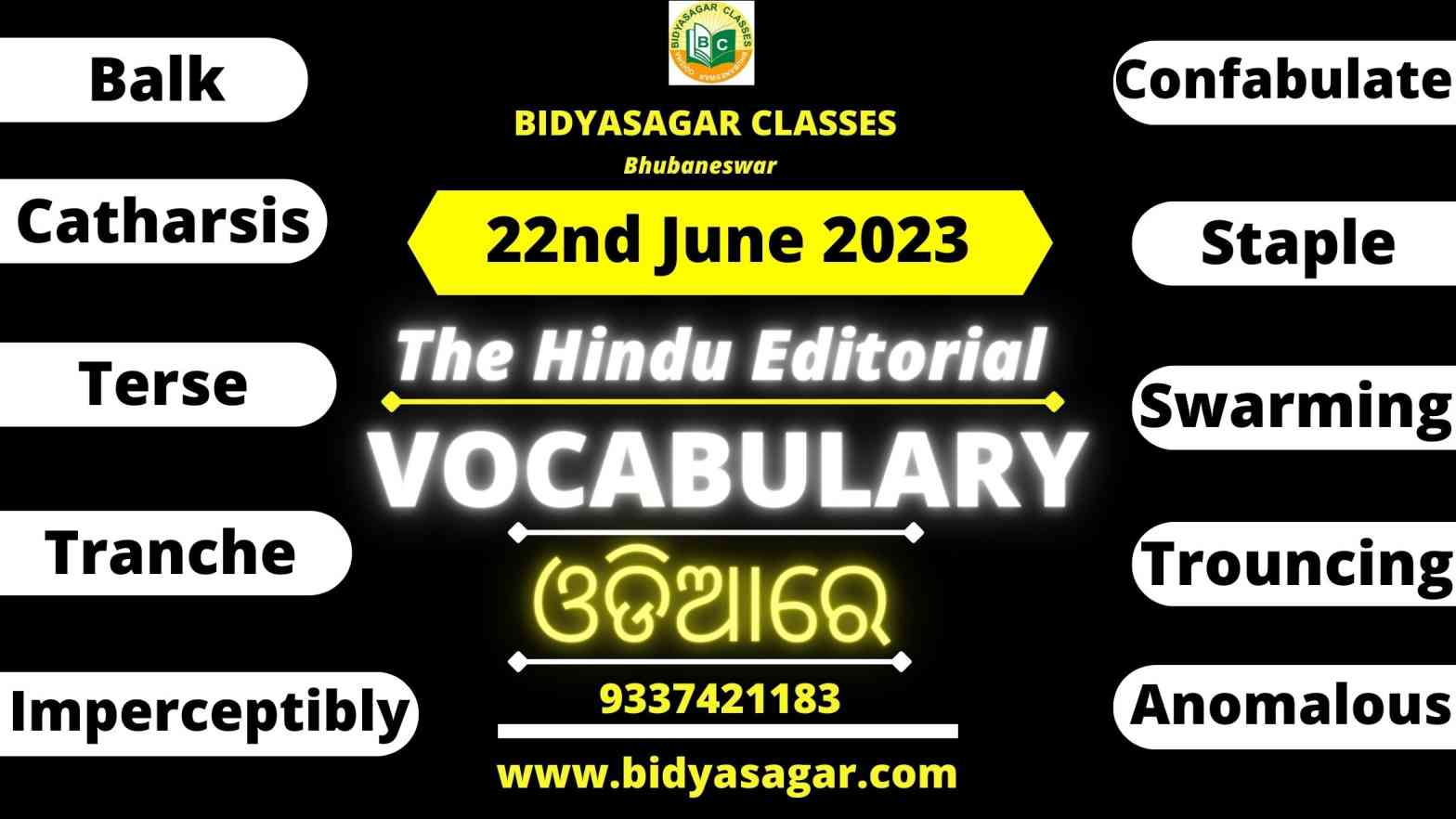 The Hindu Editorial Vocabulary of 22nd June 2023