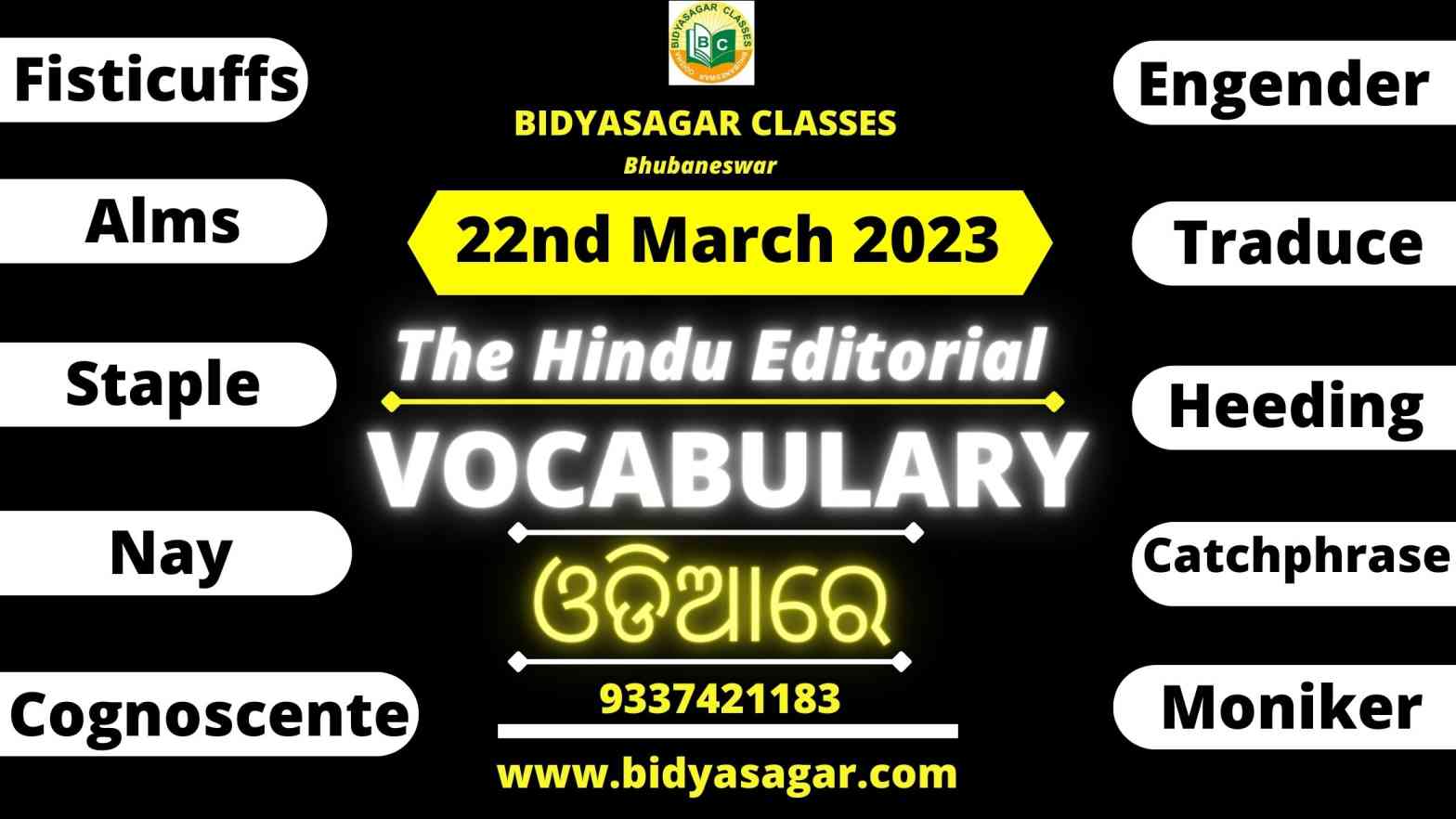 The Hindu Editorial Vocabulary of 22nd March 2023