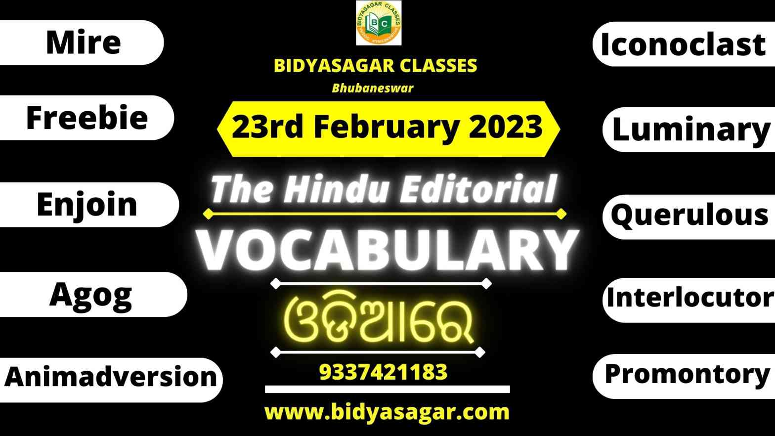 The Hindu Editorial Vocabulary of 23rd February 2023