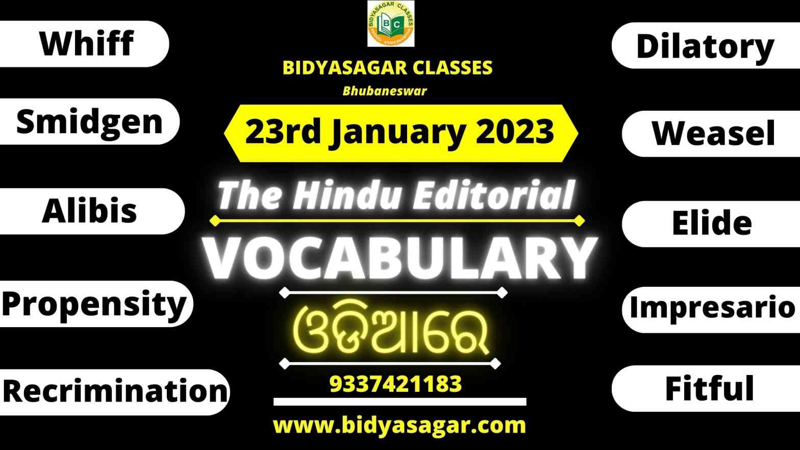 The Hindu Editorial Vocabulary of 23rd January 2023