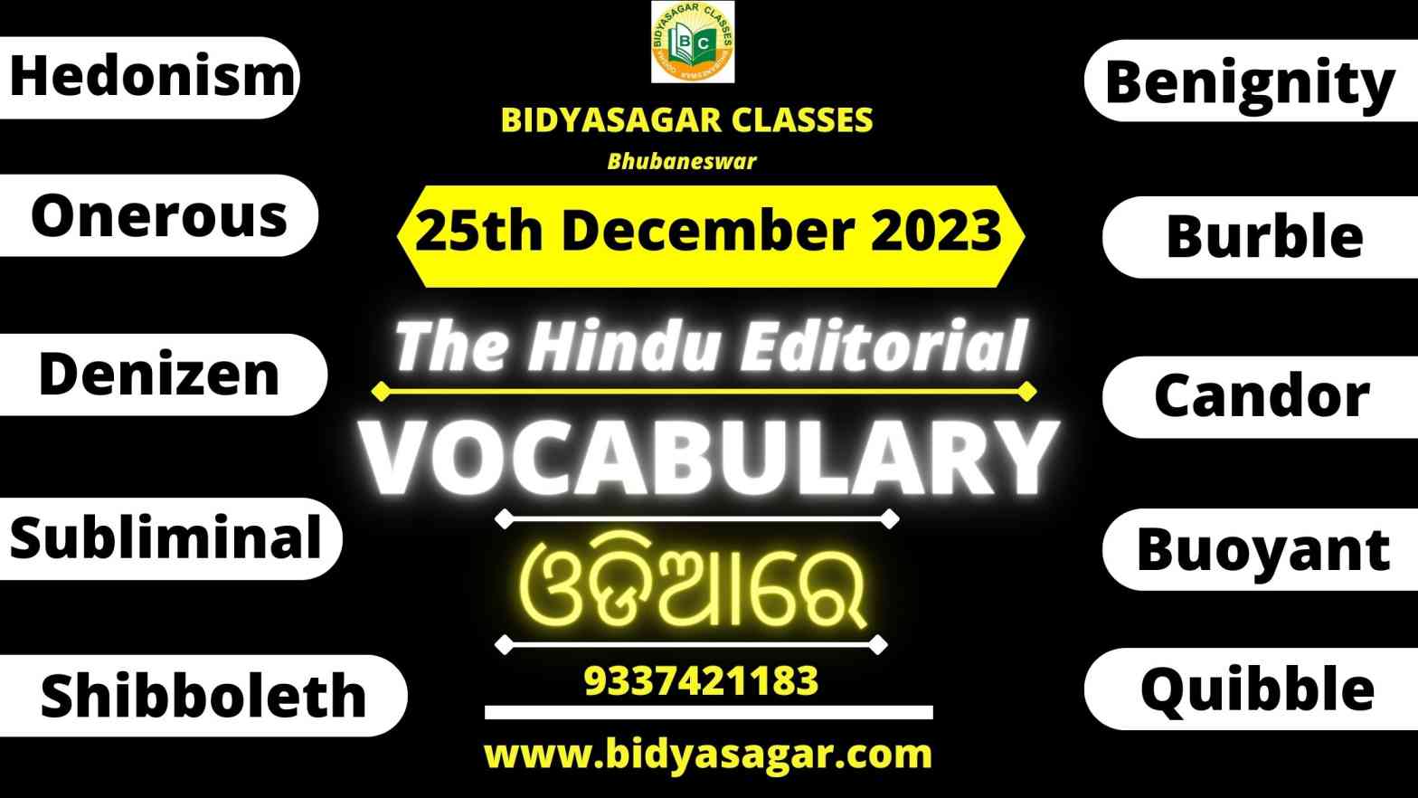 The Hindu Editorial Vocabulary of 25th December 2023