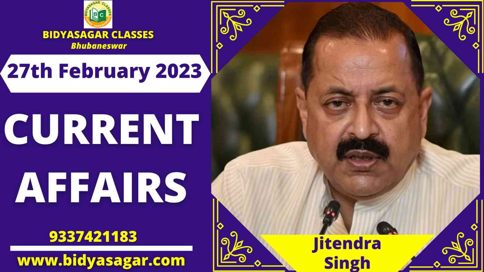 Today's Headlines : 27th February Current Affairs 2023