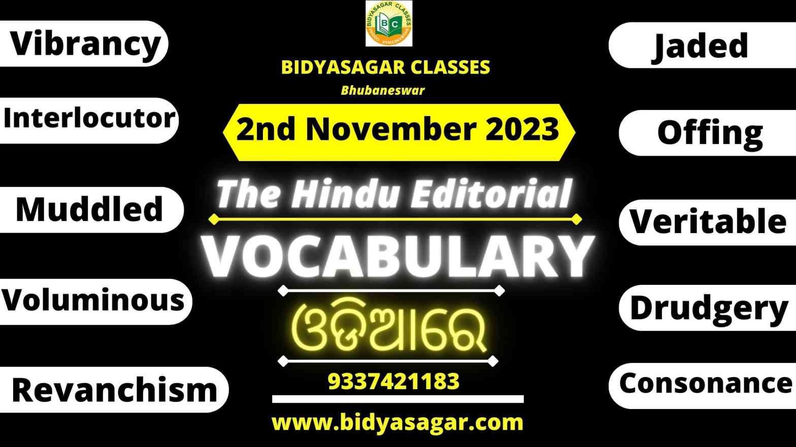 The Hindu Editorial Vocabulary of 2nd November 2023