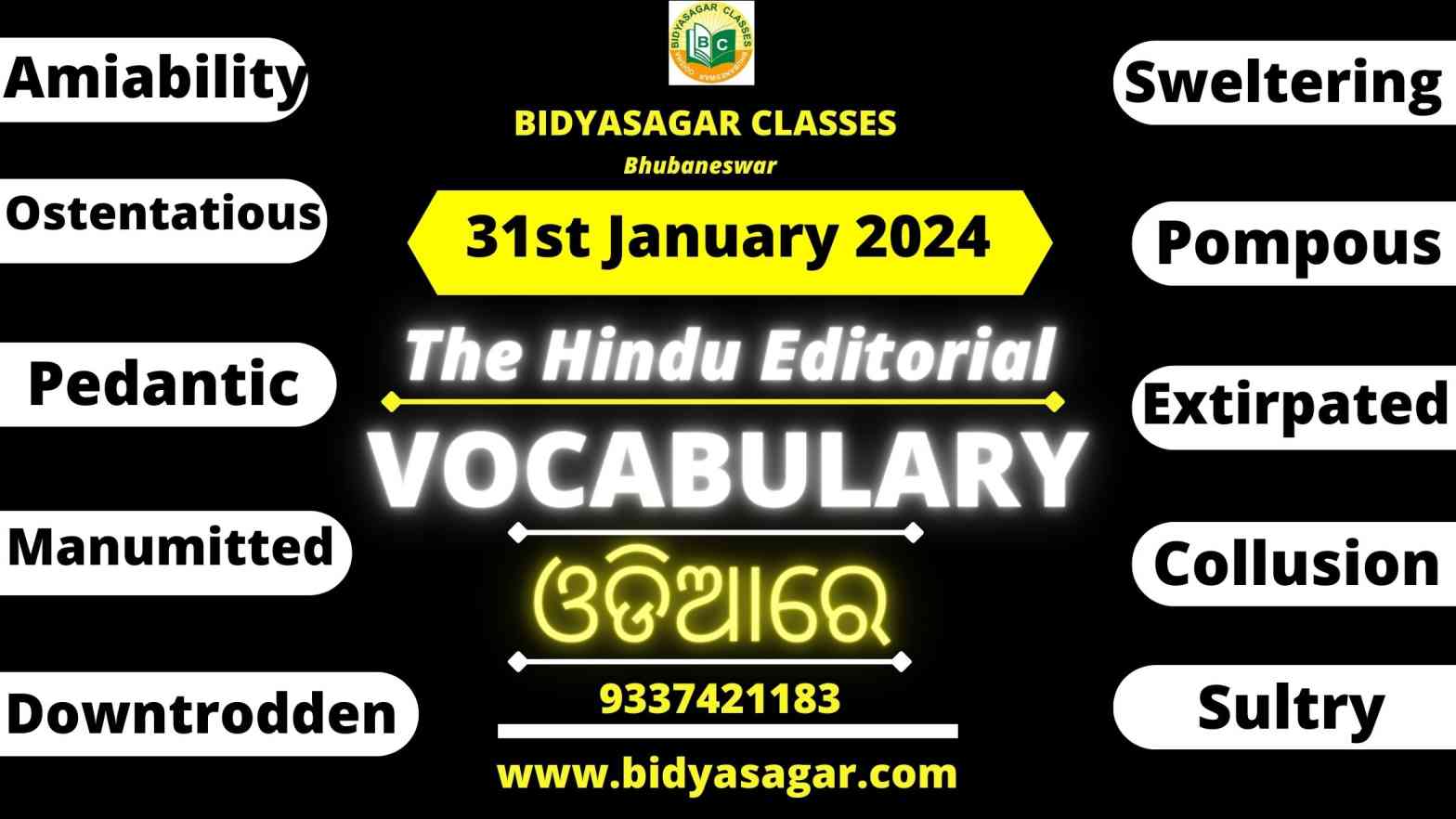 The Hindu Editorial Vocabulary of 31st January 2024