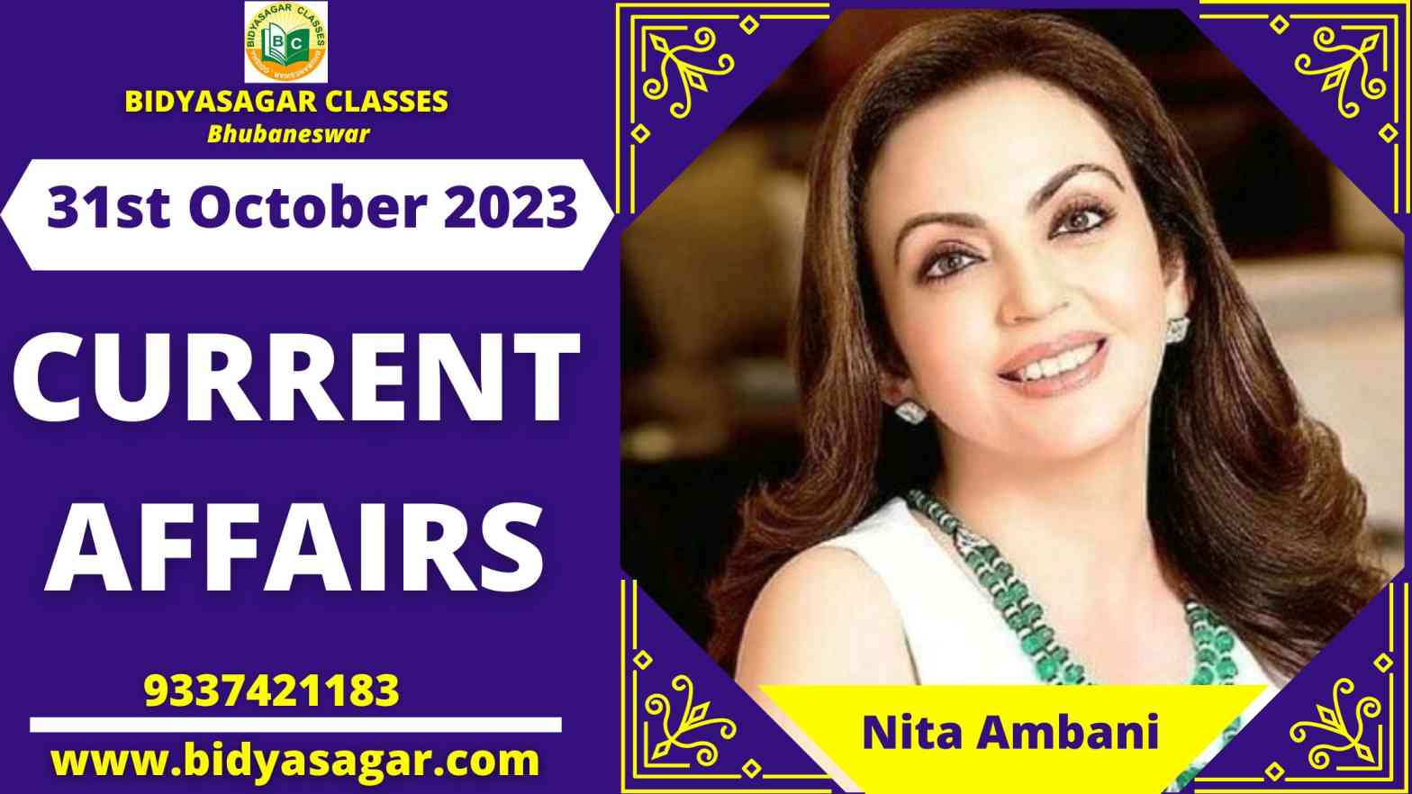 Today's Headlines : 31st October Current Affairs 2023