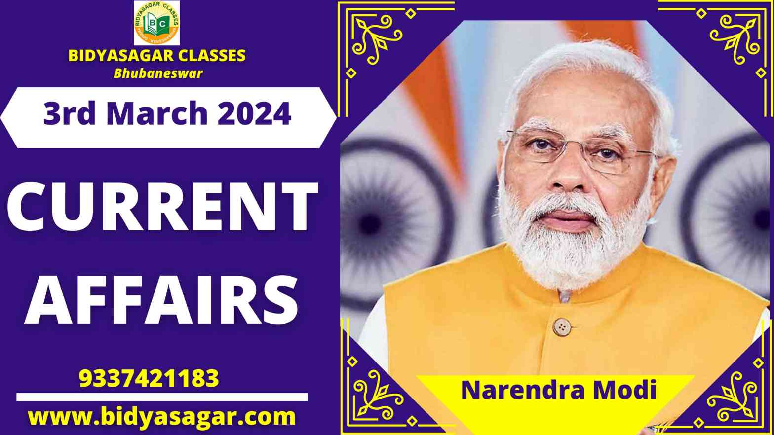 Today's Headlines : 3rd March Current Affairs 2024