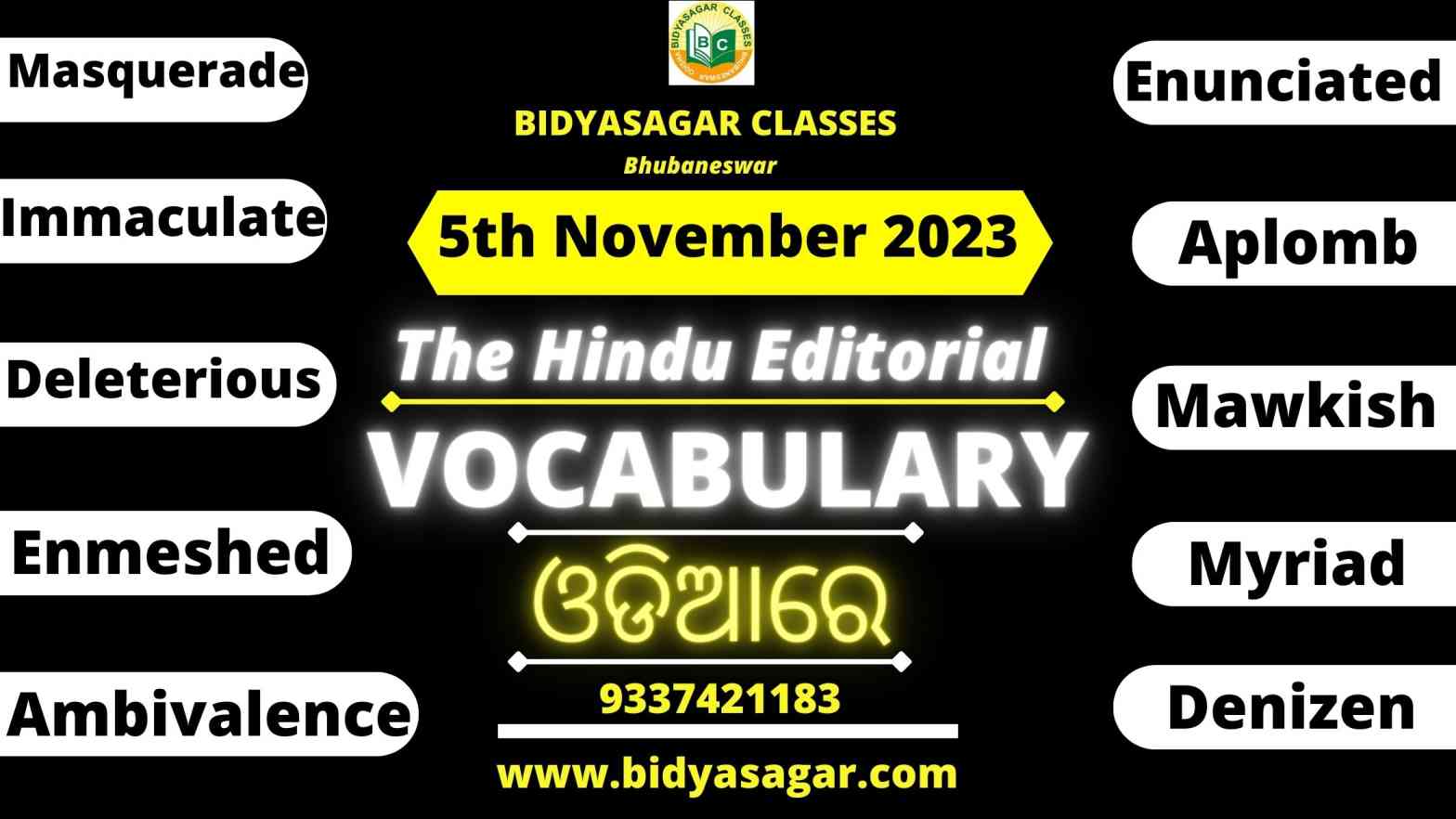 The Hindu Editorial Vocabulary of 5th November 2023