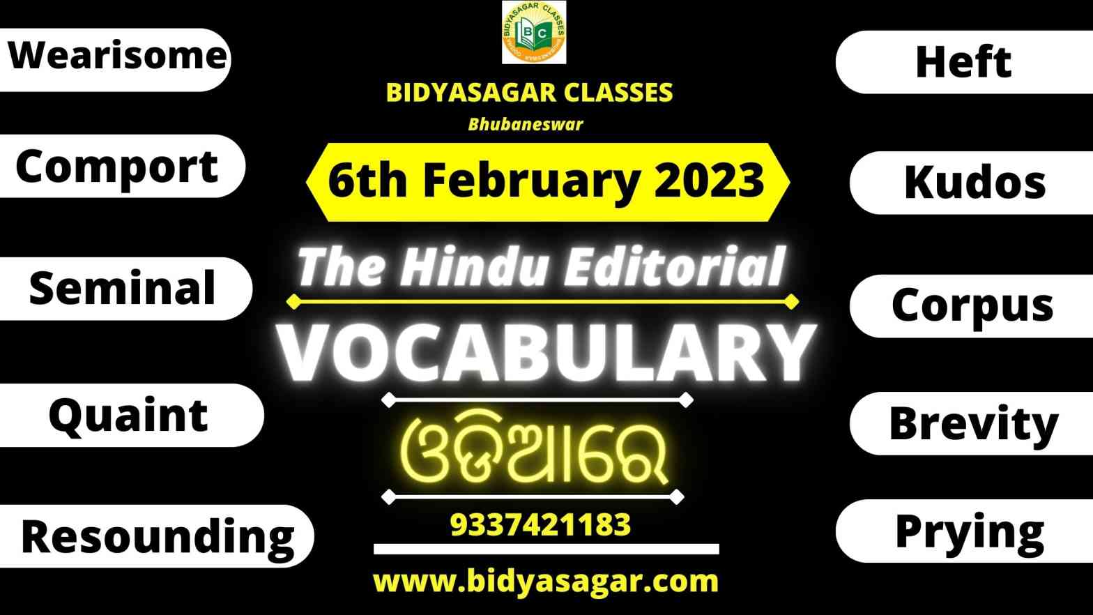 The Hindu Editorial Vocabulary of 6th February 2023