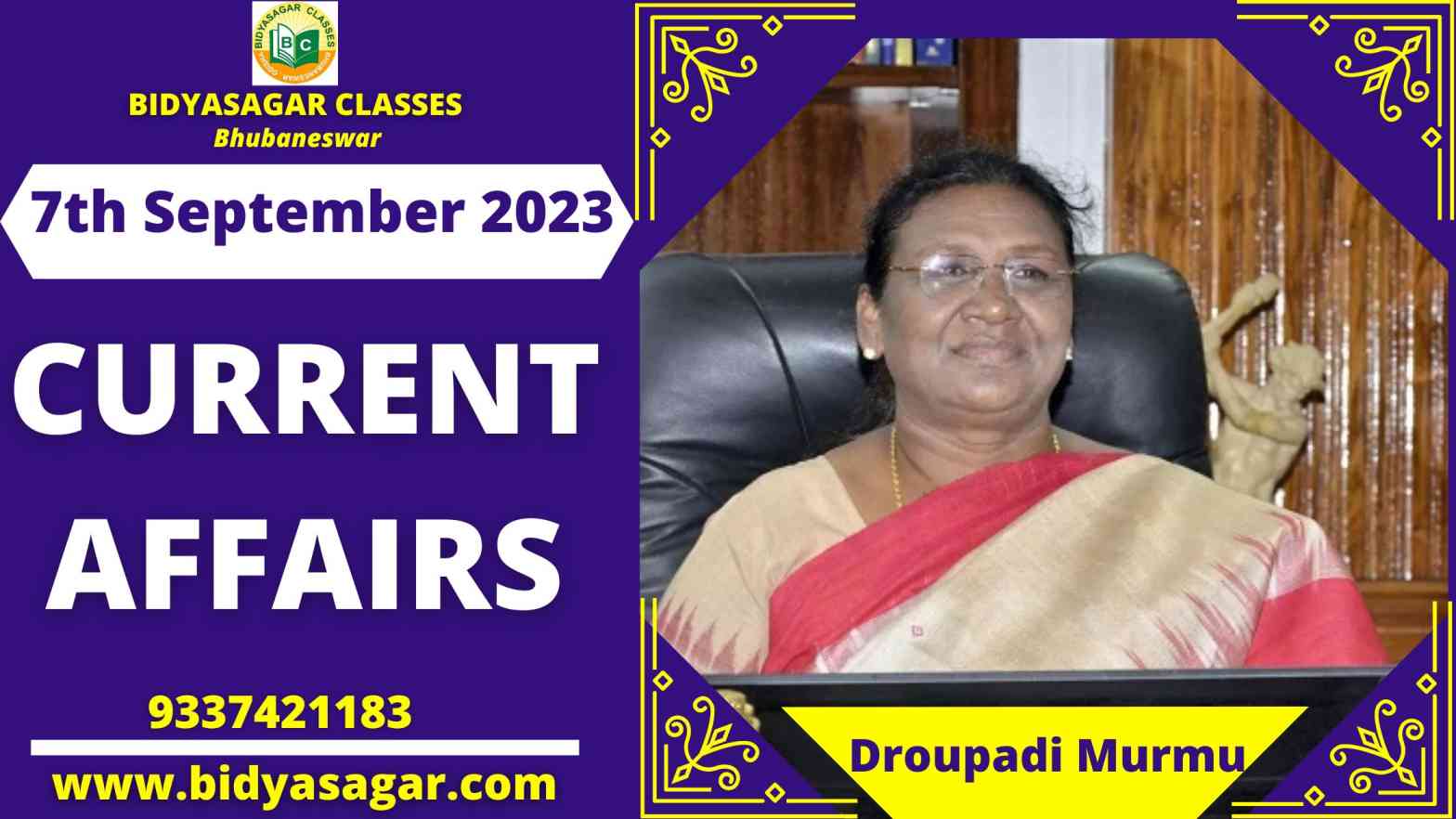 Today's Headlines : 7th September Current Affairs 2023