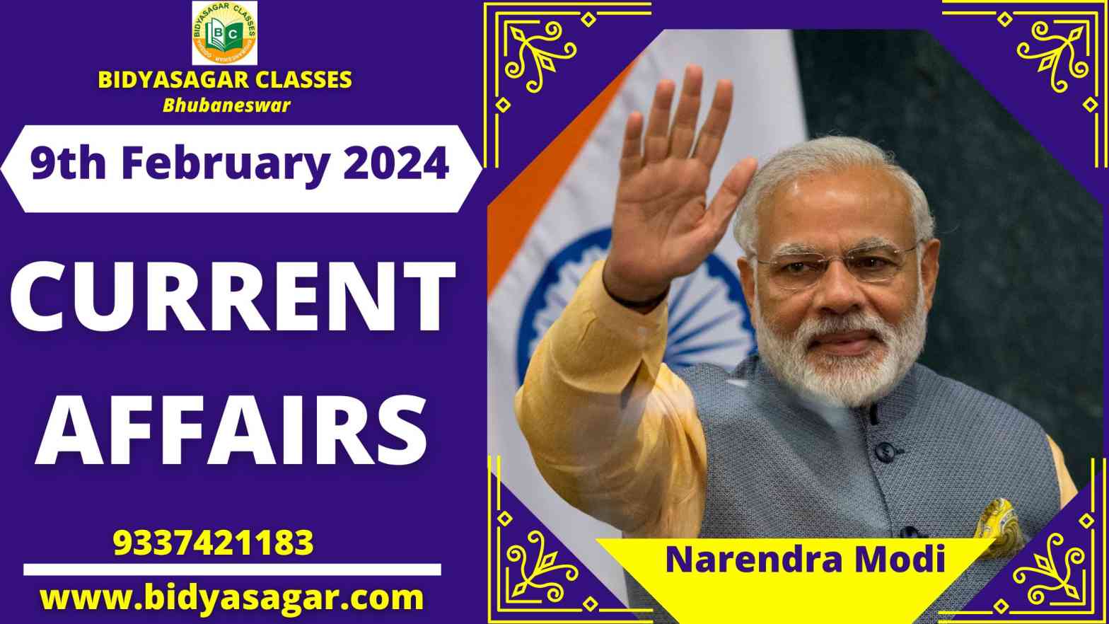 Today's Headlines : 9th February Current Affairs 2024