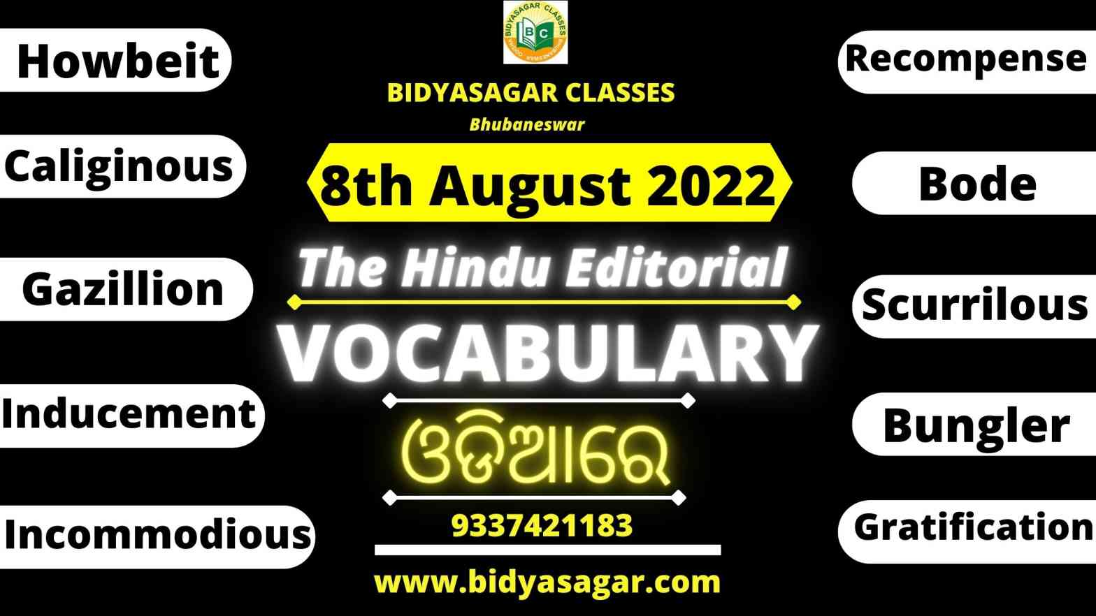 The Hindu Editorial Vocabulary of 9th August 2022