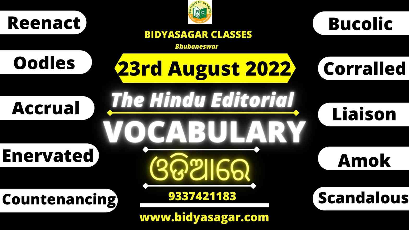 The Hindu Editorial Vocabulary of 23rd August 2022