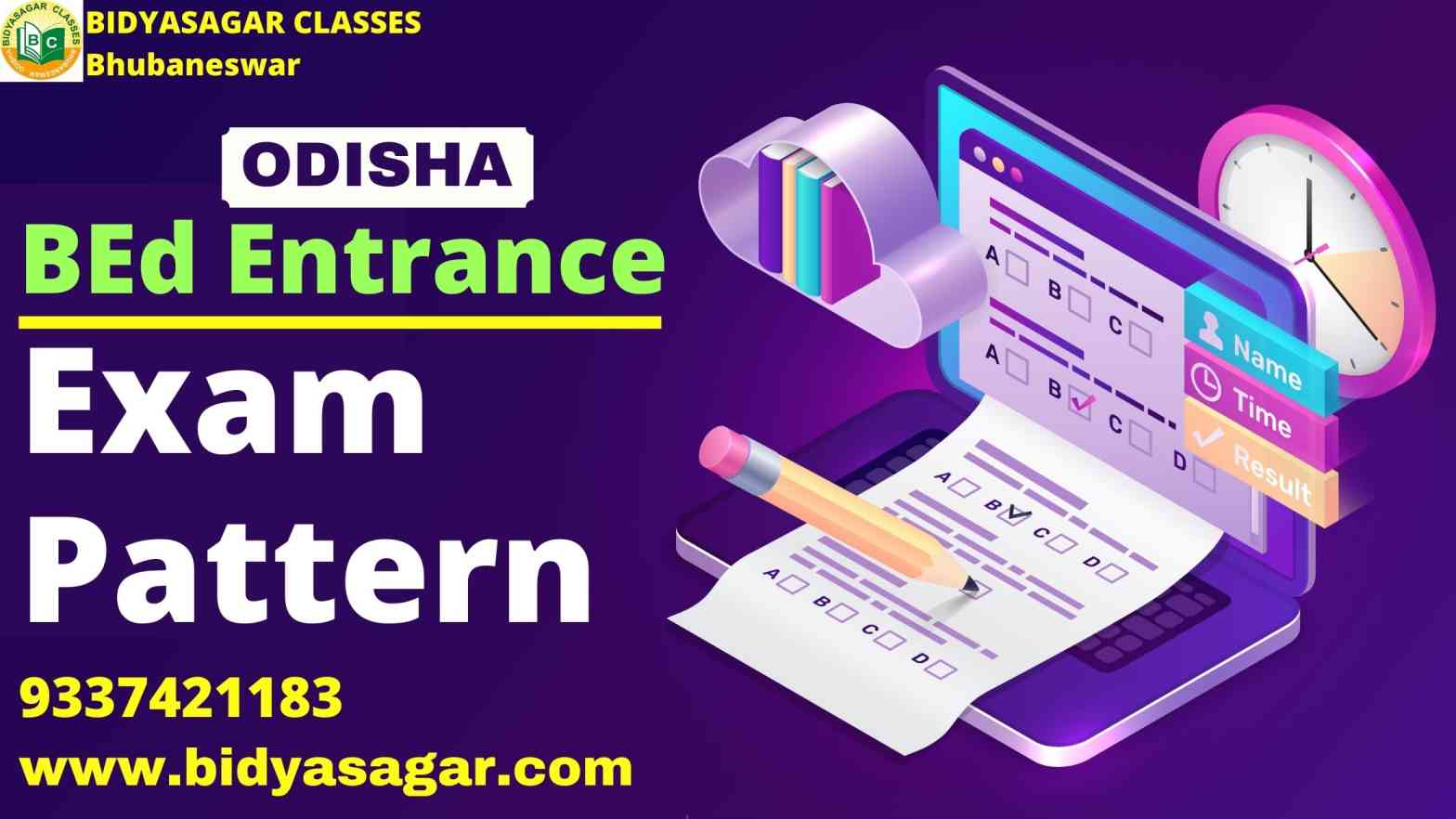 Odisha State B.Ed Entrance Exam 2021 Pattern