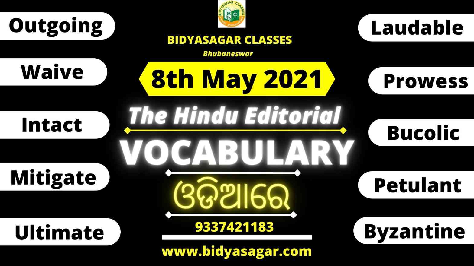 The Hindu Editorial Vocabulary of 8th May 2021
