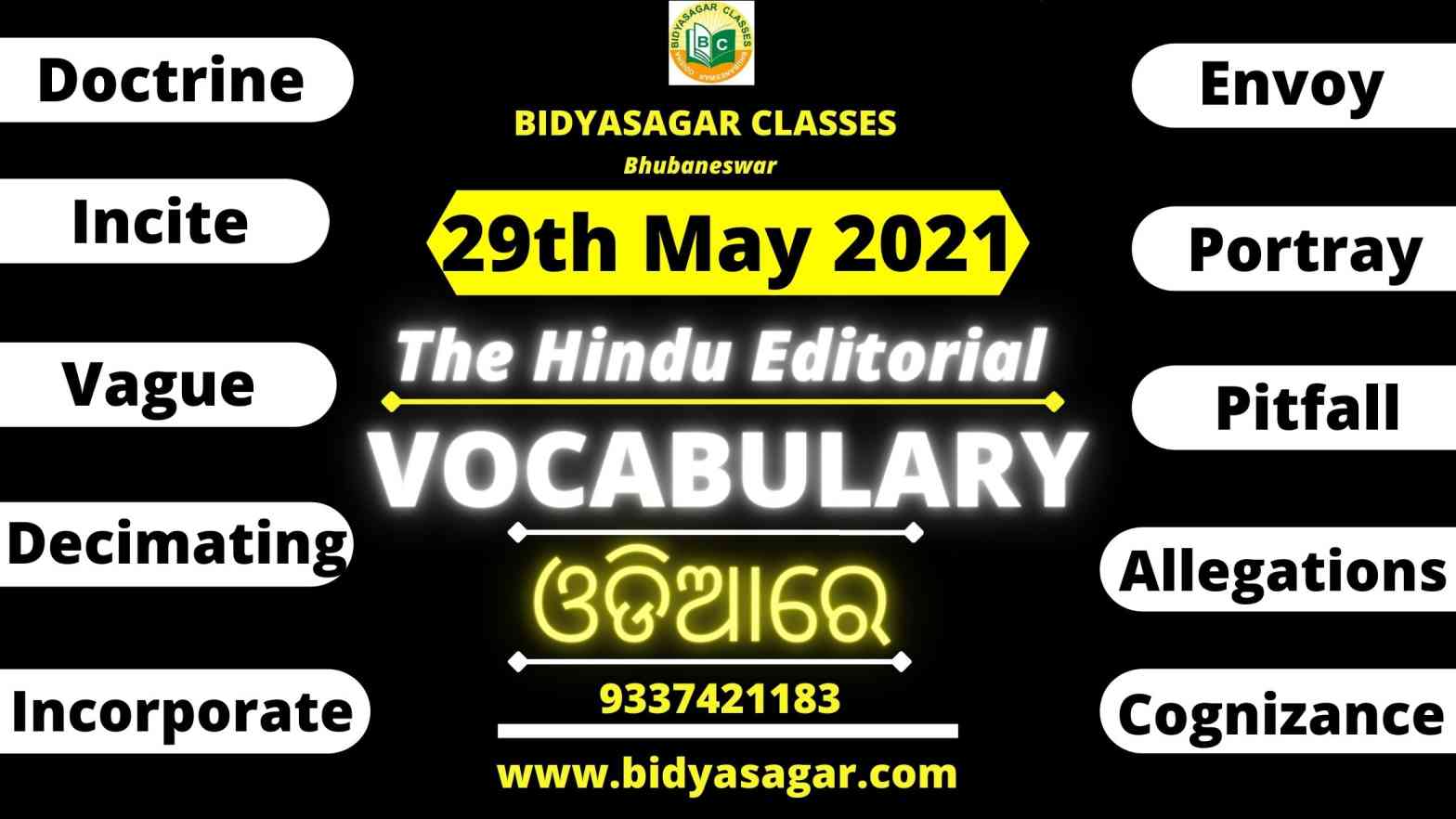 The Hindu Editorial Vocabulary of 29th May 2021