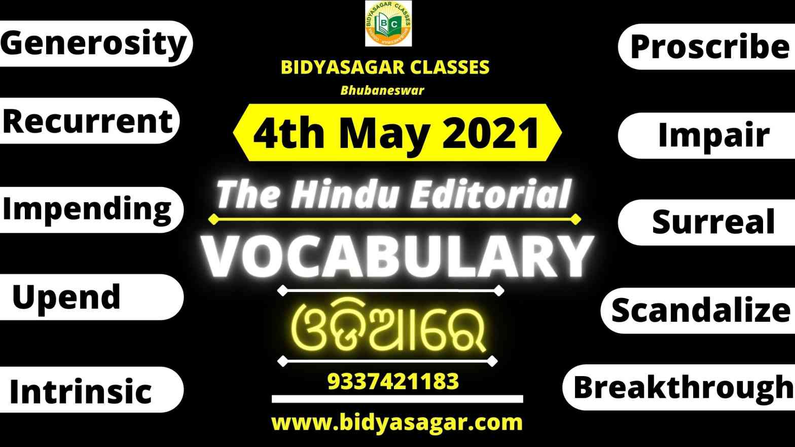 The Hindu Editorial Vocabulary of 4th May 2021