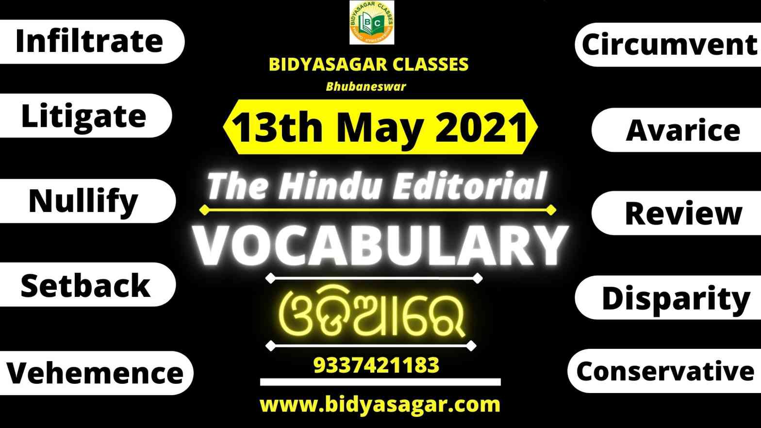 The Hindu Editorial Vocabulary of 13th May 2021