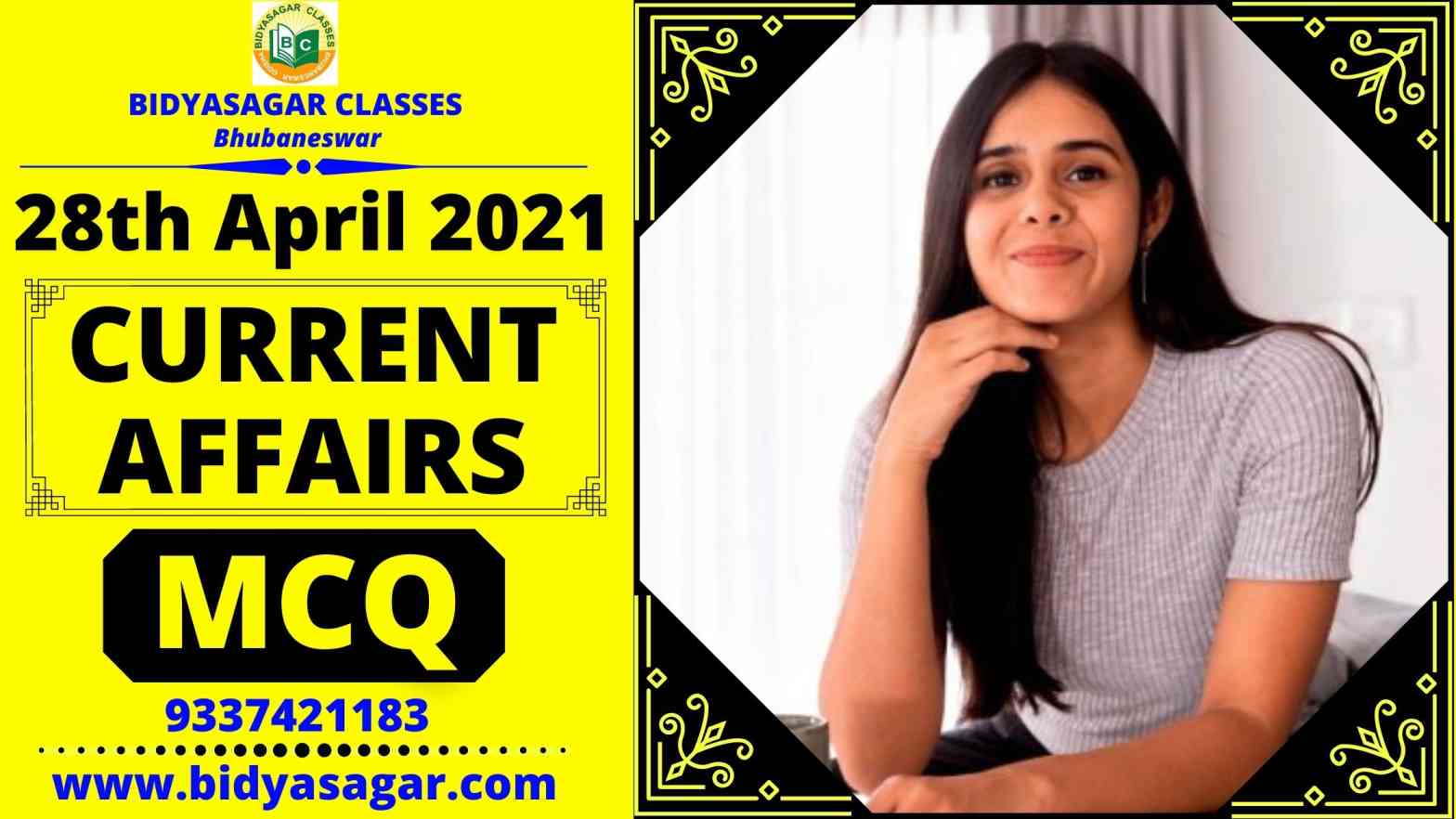 Current Affairs April 2021 MCQ