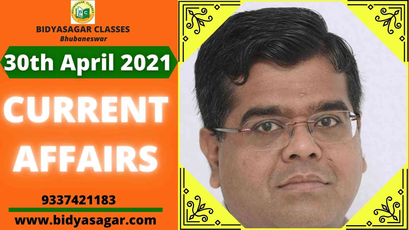 Current Affairs April 2021