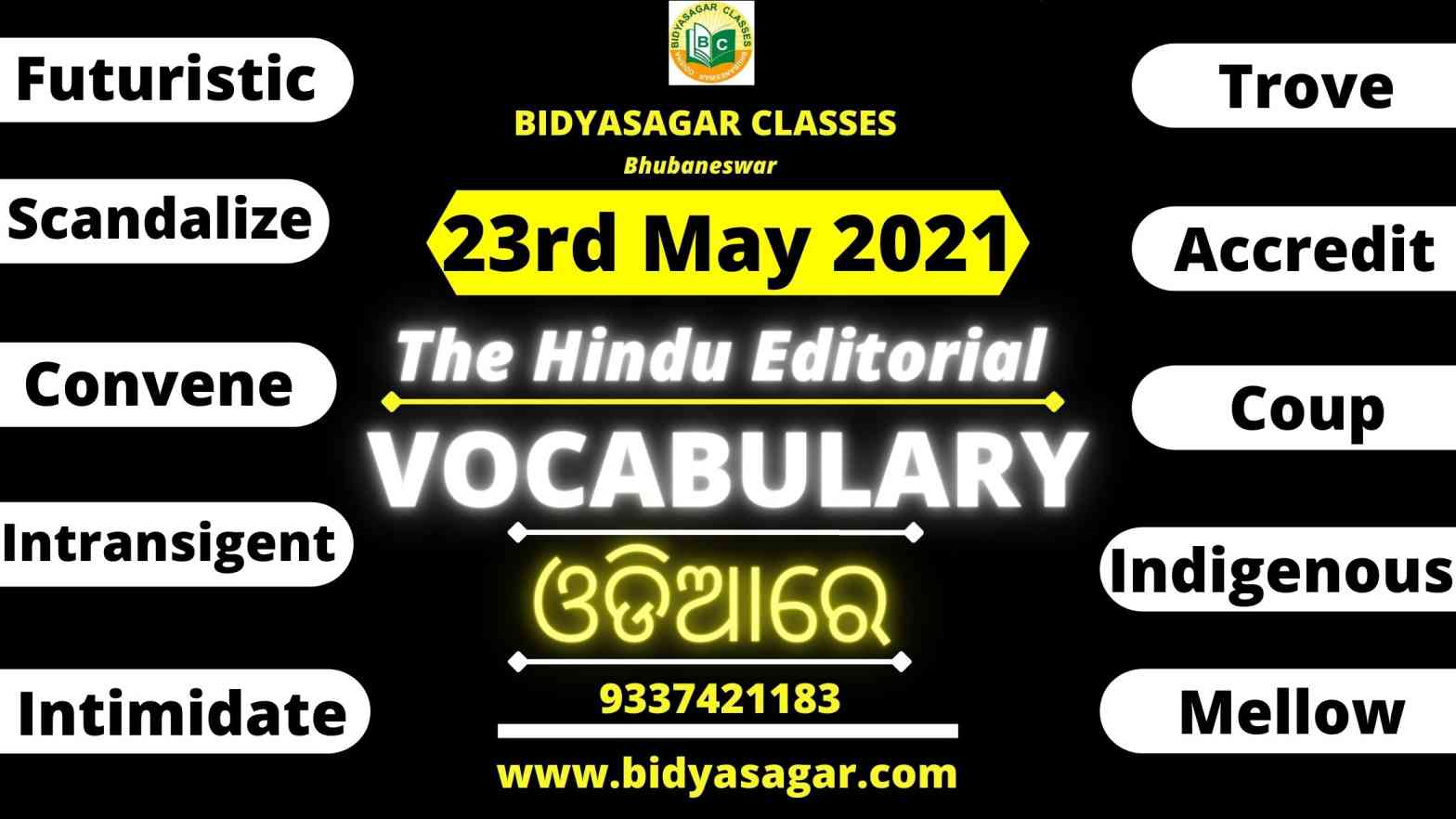 The Hindu Editorial Vocabulary of 23rd May 2021