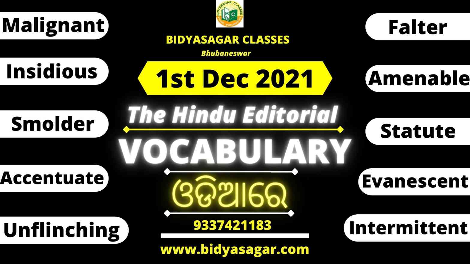 The Hindu Editorial Vocabulary of 1st December 2021