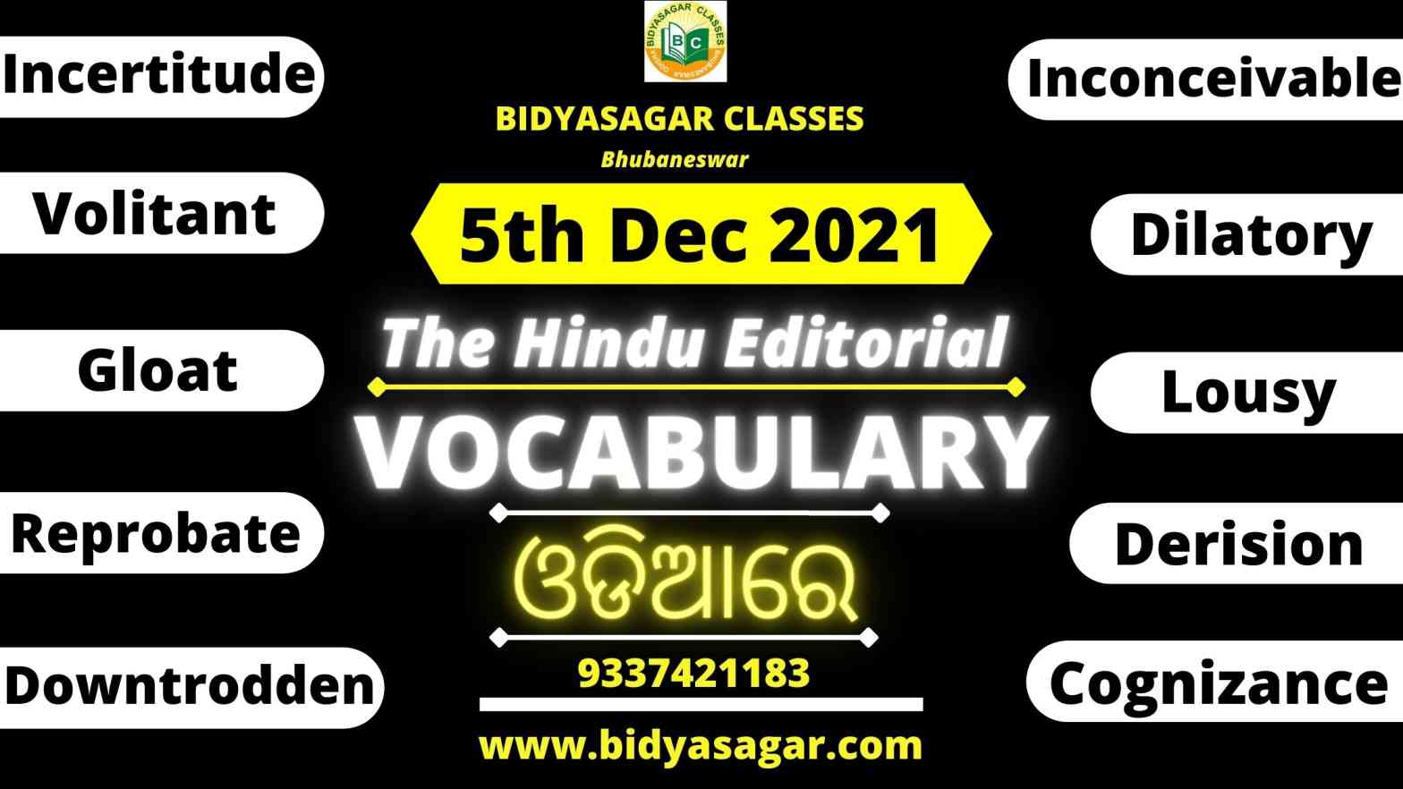 The Hindu Editorial Vocabulary of 4th December 2021