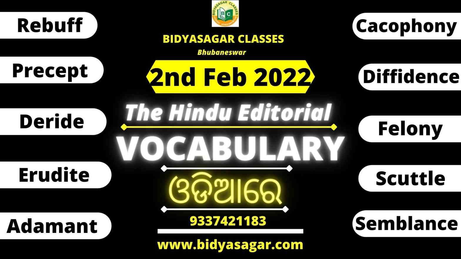 The Hindu Editorial Vocabulary of 2nd february 2022