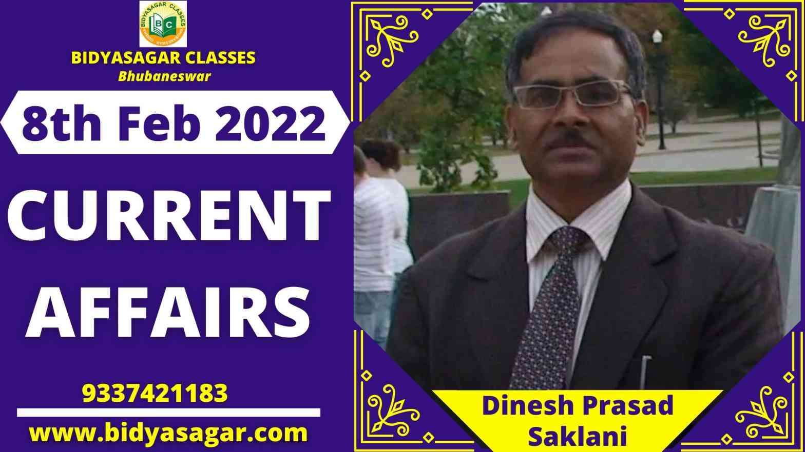 Important Daily Current Affairs of 8th February 2022