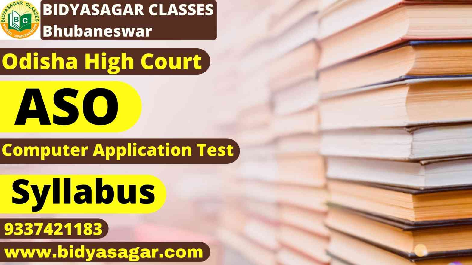 Odisha High Court ASO Computer Application Test Syllabus