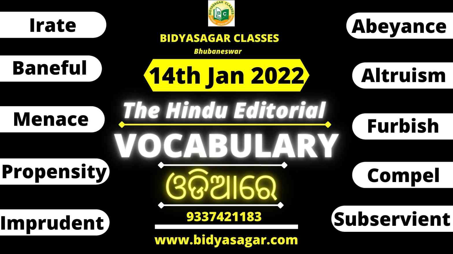 The Hindu Editorial Vocabulary of 14th January 2022