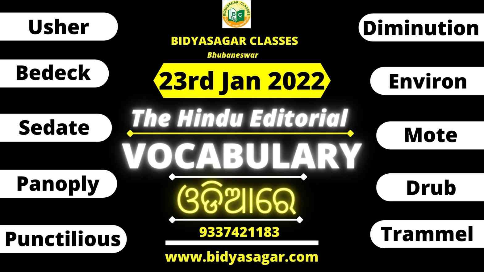 The Hindu Editorial Vocabulary of 23rd January 2022