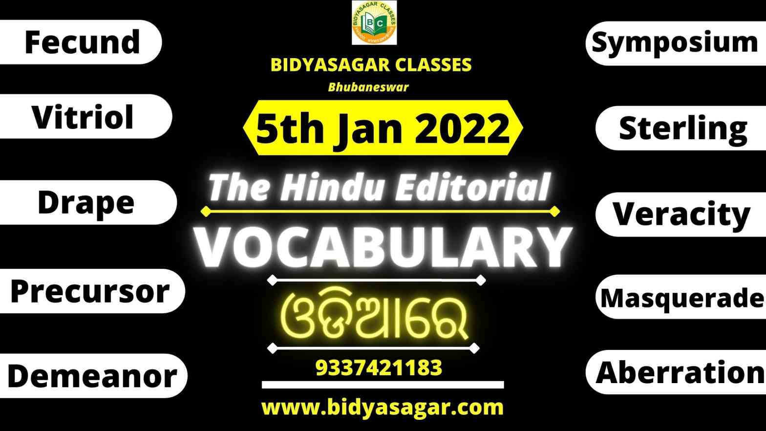 The Hindu Editorial Vocabulary of 5th January 2022