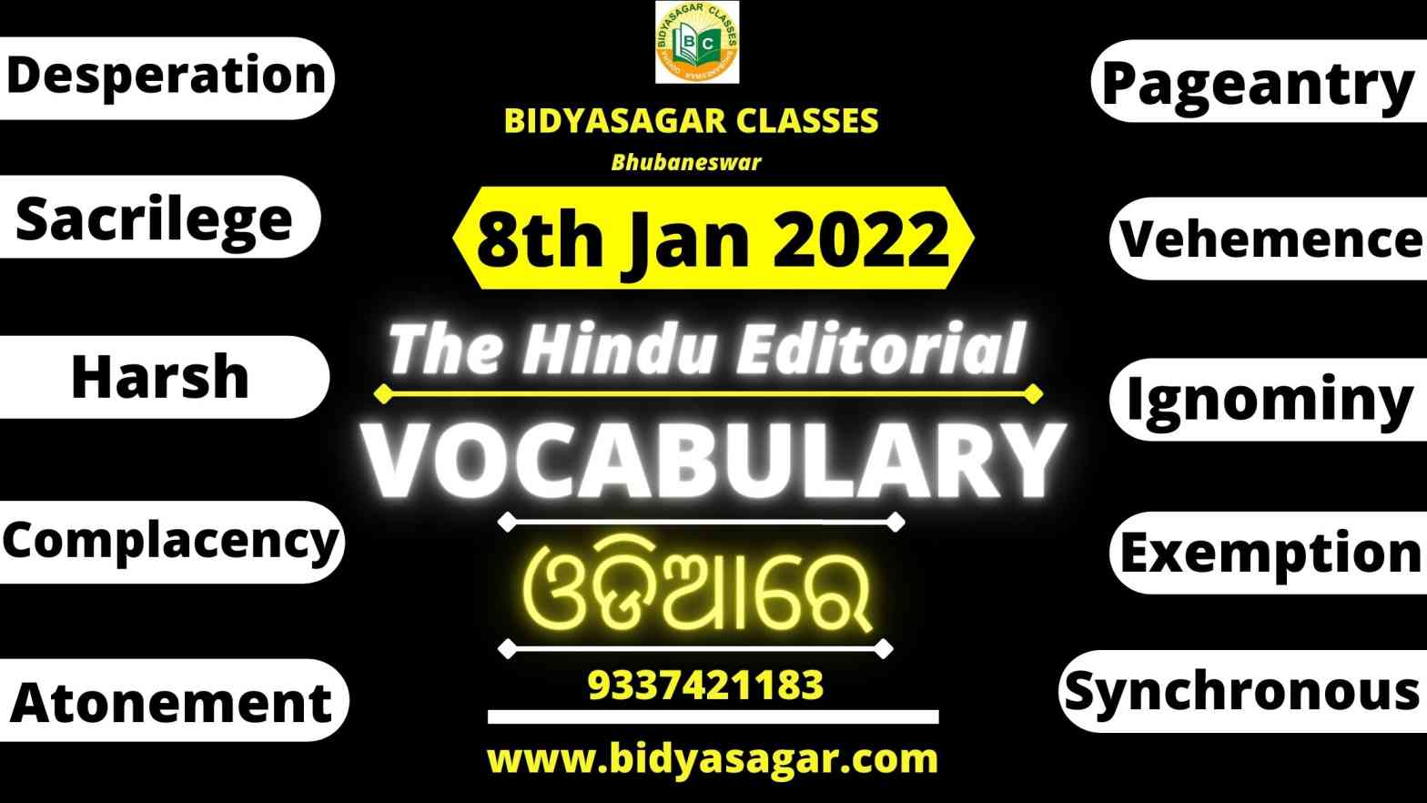 The Hindu Editorial Vocabulary of 8th January 2022