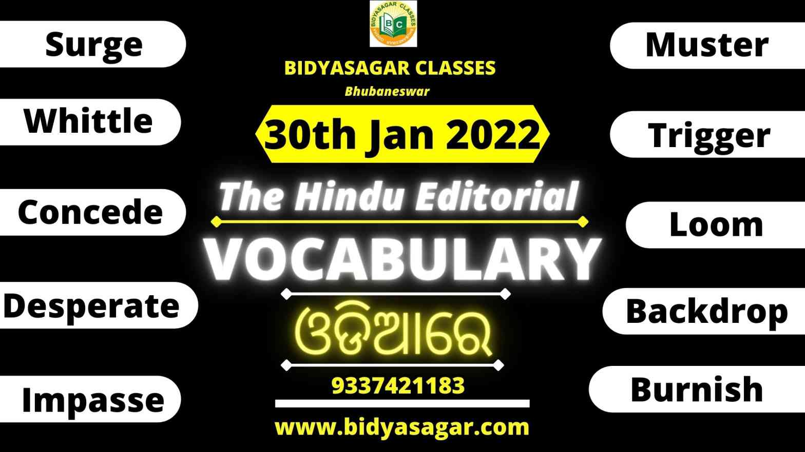 The Hindu Editorial Vocabulary of 30th January 2022