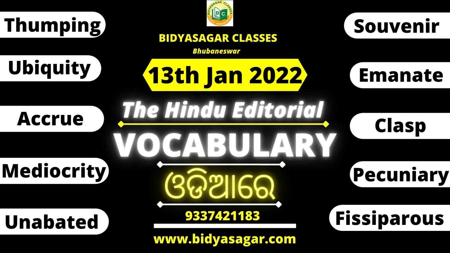 The Hindu Editorial Vocabulary of 13th January 2022