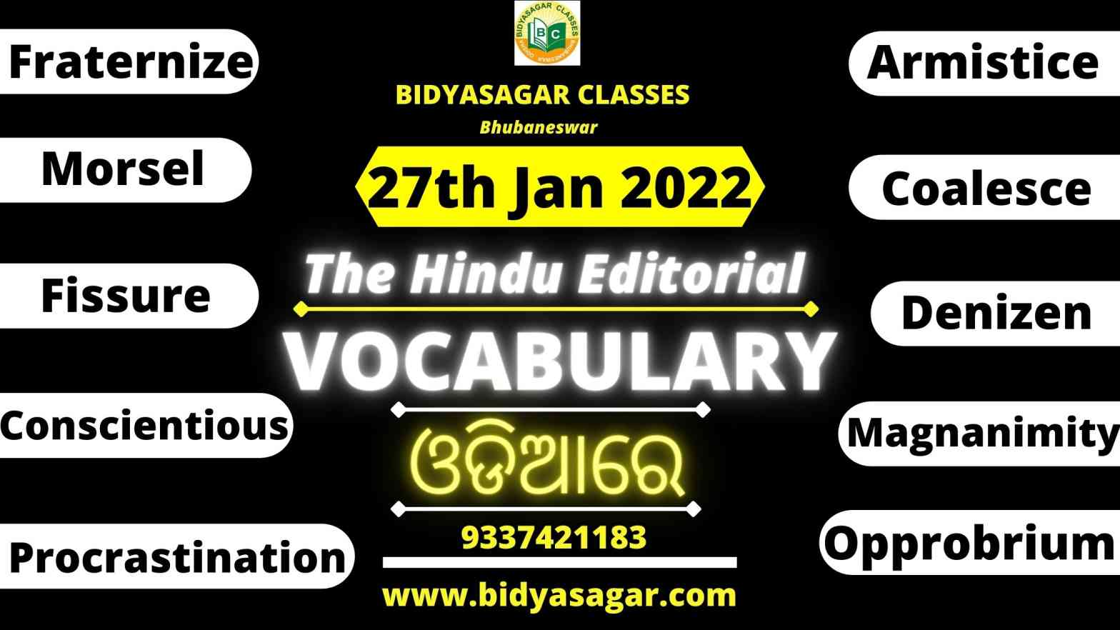 The Hindu Editorial Vocabulary of 27th January 2022