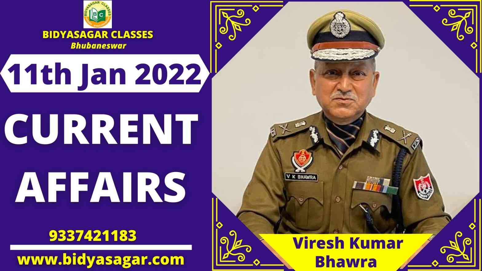 Important Daily Current Affairs of 11th January 2022