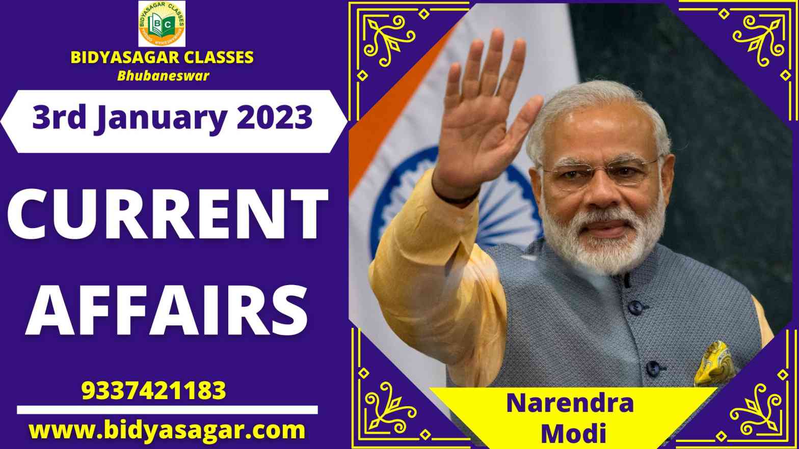 Today's Headlines : 3rd January Current Affairs 2023
