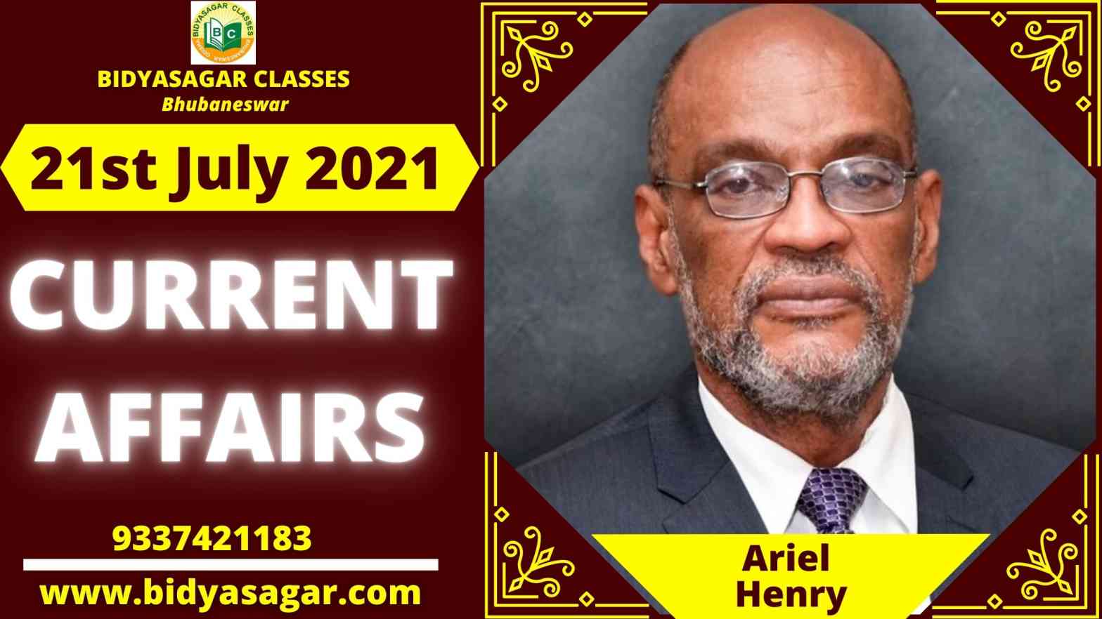 Important Daily Current Affairs of 21st July 2021