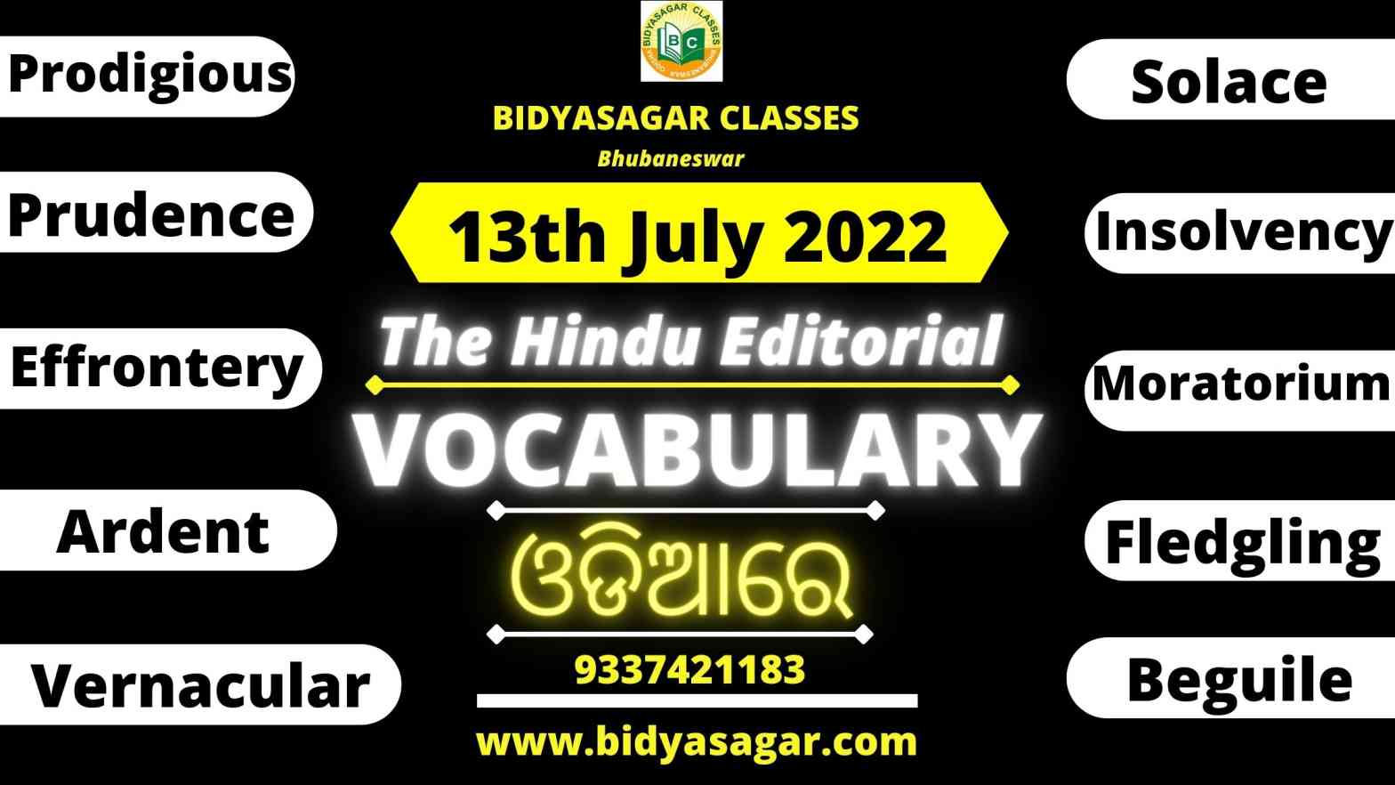 The Hindu Editorial Vocabulary of 13th July 2022