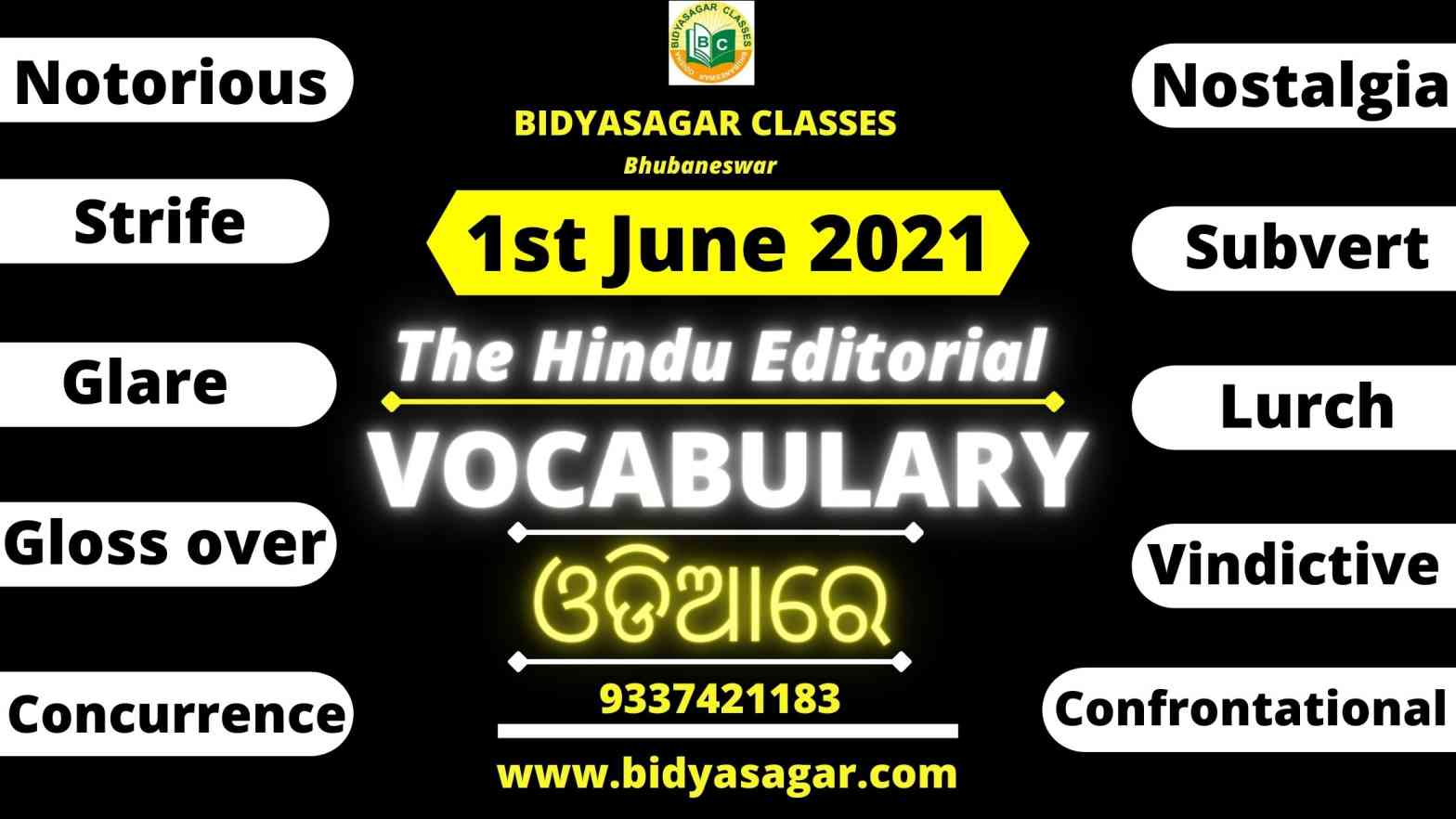 The Hindu Editorial Vocabulary of 1st June 2021