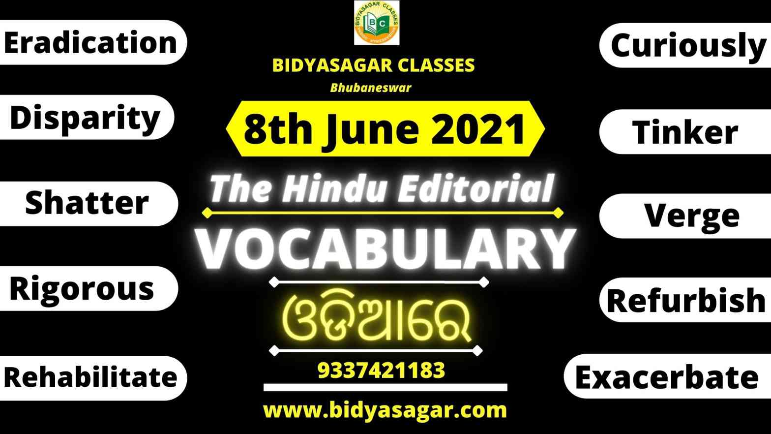 The Hindu Editorial Vocabulary of 8th June 2021